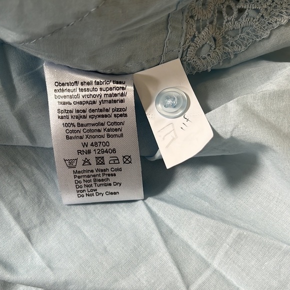 Alessa W. Collection Women’s Spitzenbluse tunic top light blue size 14 - Picture 10 of 11